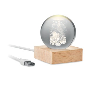 Kar�csonyi LED krist�lyg�mb, Fa