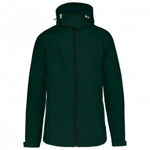 Kariban n�i kapucnis softshell dzseki, Bottle Green