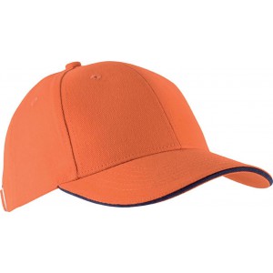 Kup Orlando 6 paneles sapka, Orange/Navy