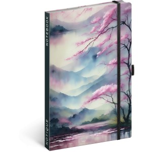 Notesz Sakura, lined, 13 x 21 cm